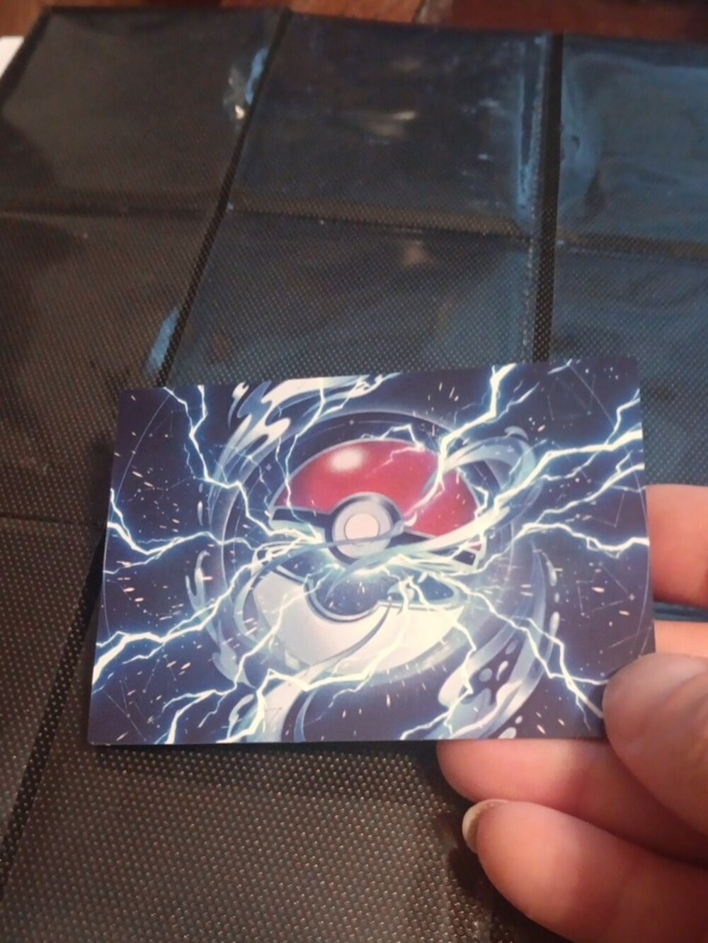Pokemon Masters Playmat Card – Black, Purple, White, Yellow Accent - Picture 2 of 2